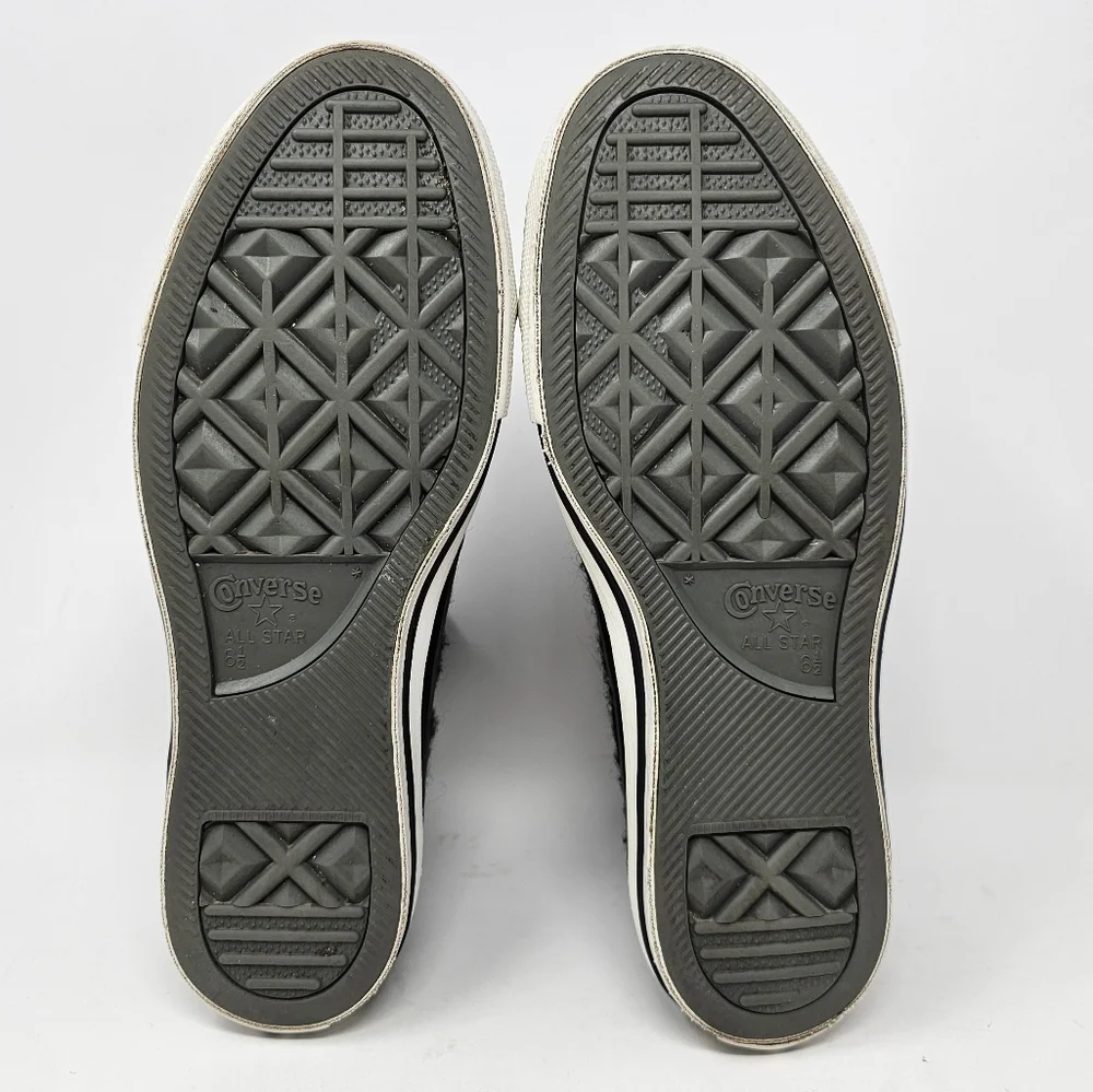 Converse AllStar Chuck Taylor Sneakers Black Grey RARE Knit Sweater Men Size 6.5 - Picture 8 of 12
